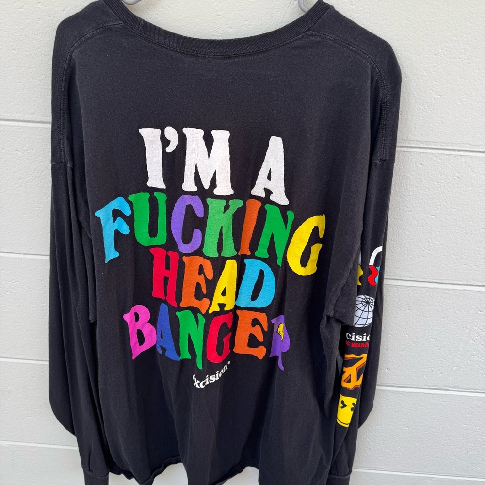 Excision rave long sleeve sold out Black Graphic Long Sleeve Shirt